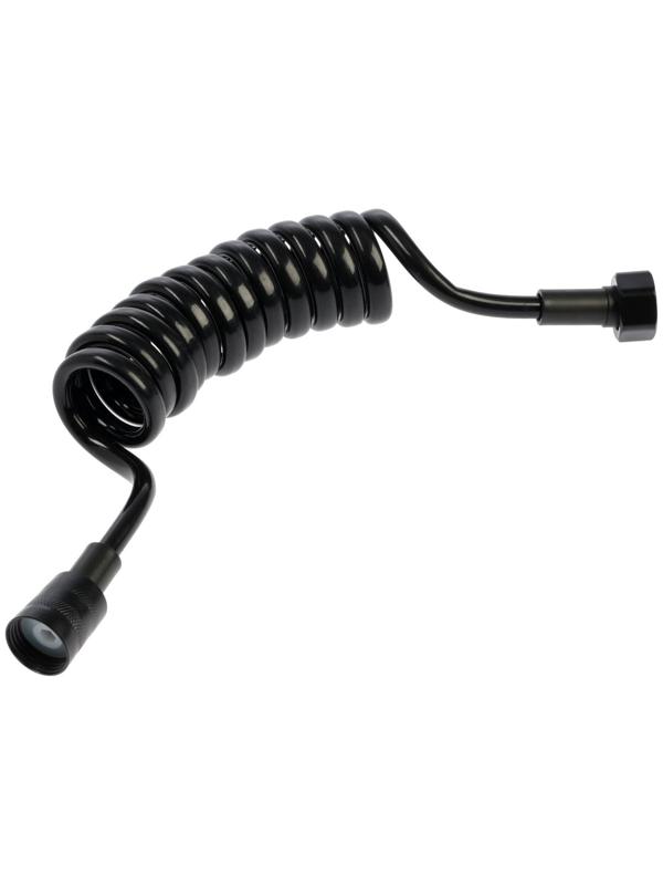 Шланг для гигиенической лейки ZEIN 4166, 1/2‘‘, ПВХ, 150 см, спиральный, чёрный