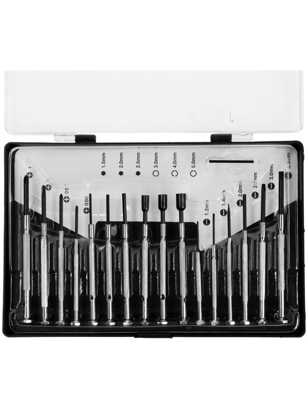 Набор отверток для точных работ ТУНДРА, PH - SL - Hex - M, 16 шт.