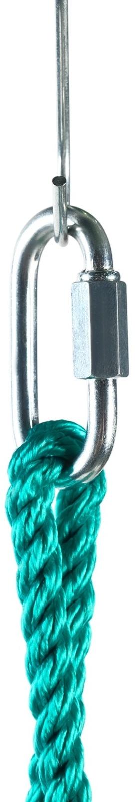 Качели ГНЕЗДО с подушкой 80 см, с оплёткой, зелёная подушка