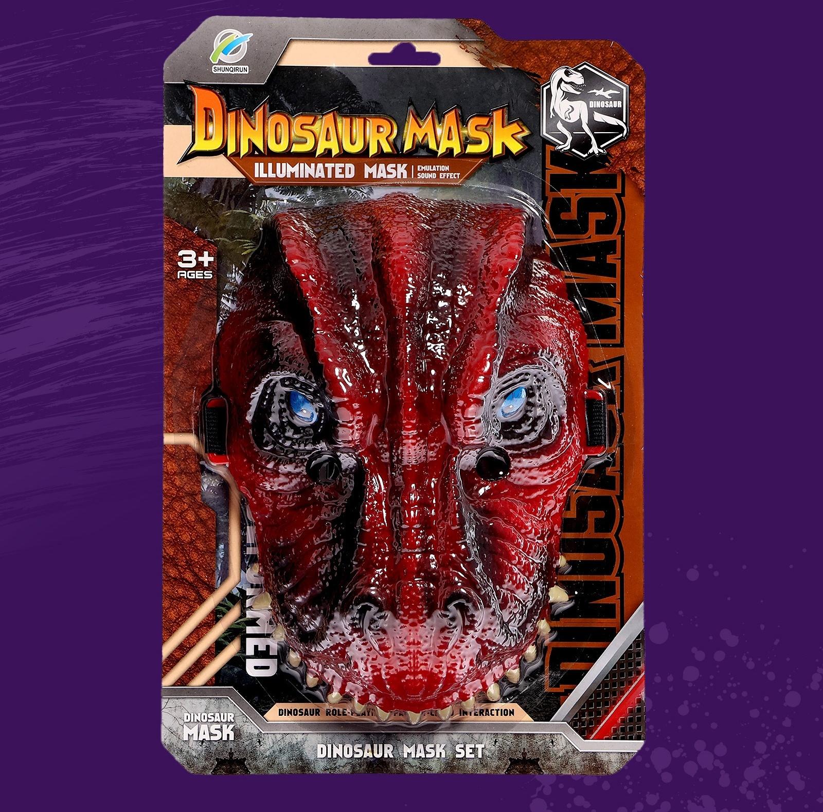 Маска динозавра «Юрский период», световые и звуковые эффекты, цвет МИКС