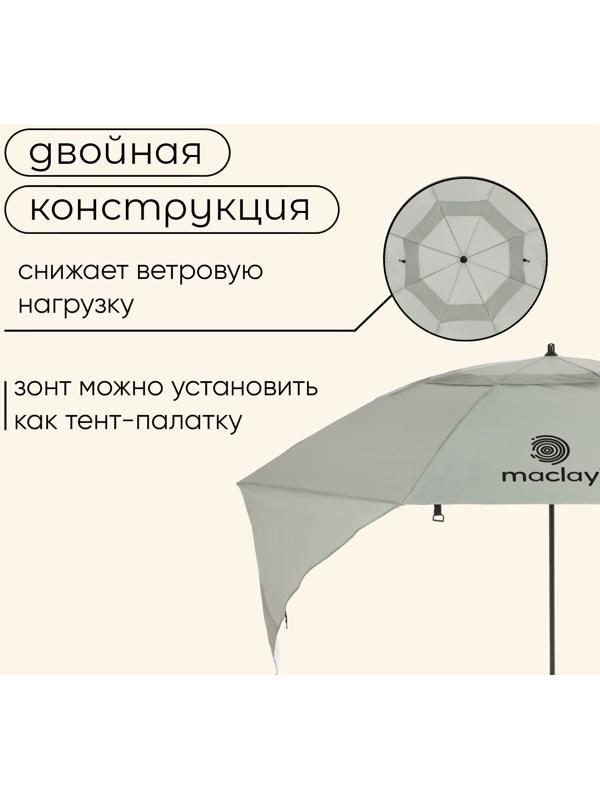 Зонт-трансформер maclay, c УФ-защитой, d=240 см, h=220 см