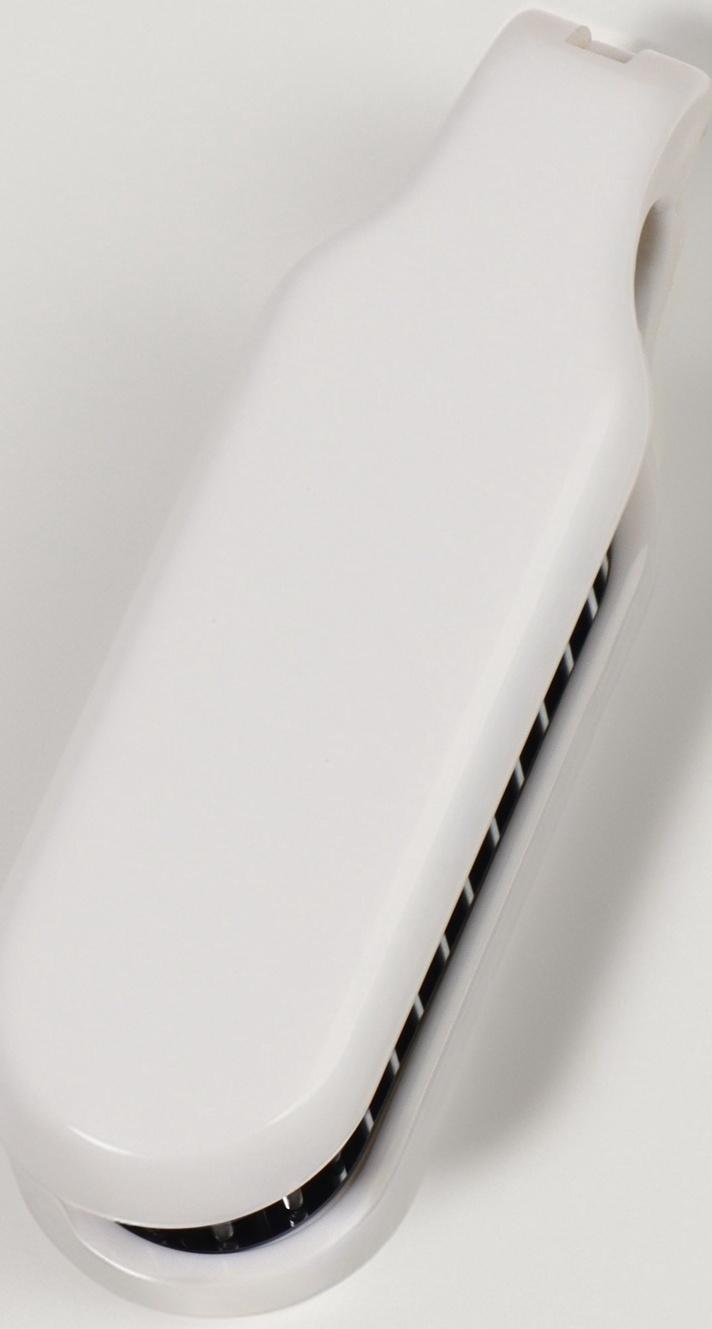 Расчёска массажная, складная, с зеркалом, 3 × 10 см, цвет белый