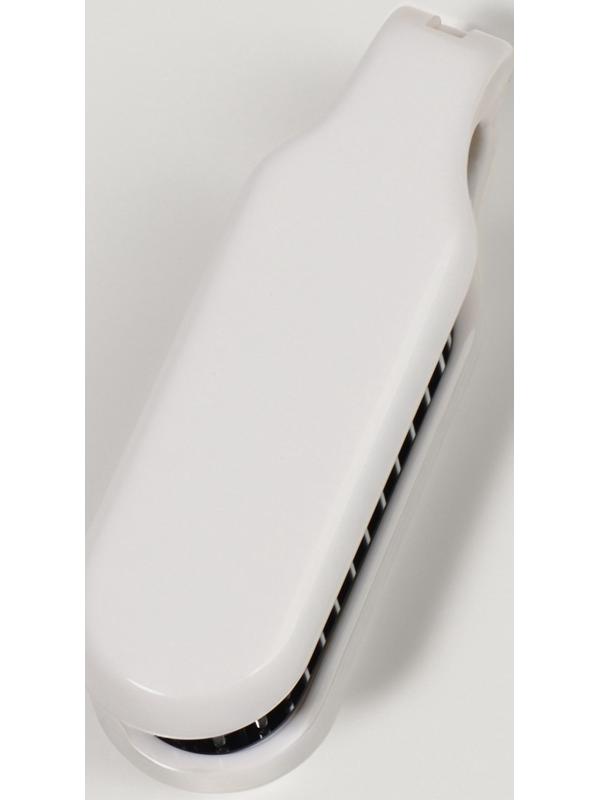 Расчёска массажная, складная, с зеркалом, 3 × 10 см, цвет белый