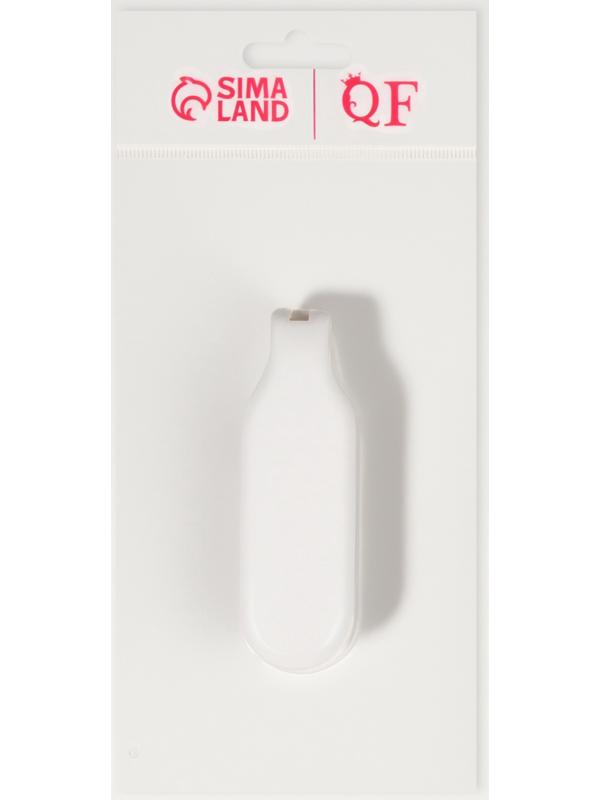 Расчёска массажная, складная, с зеркалом, 3 × 10 см, цвет белый