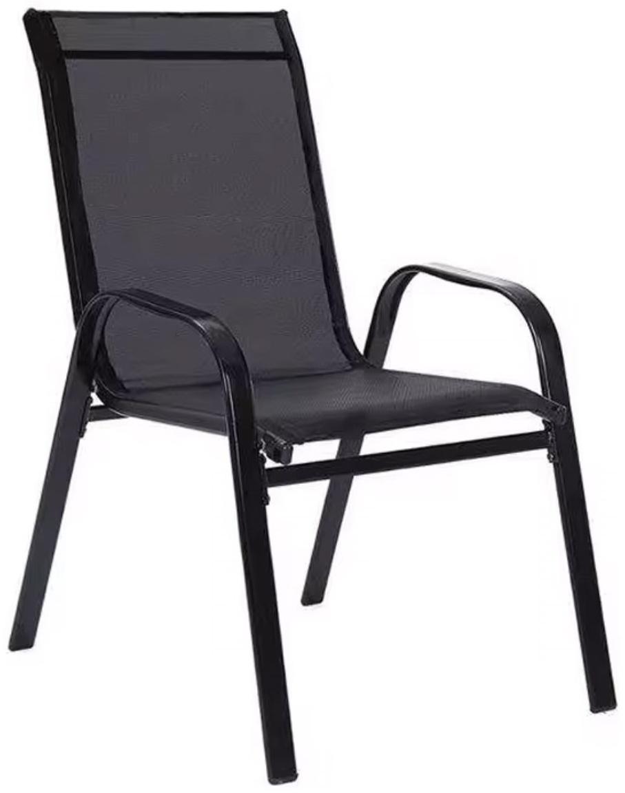 Стул садовый, черный, 72,5 х 55,5 х 92,5 см, нагрузка до 120 кг