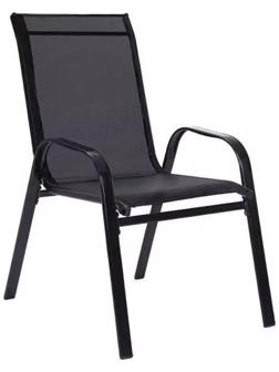 Стул садовый, черный, 72,5 х 55,5 х 92,5 см, нагрузка до 120 кг