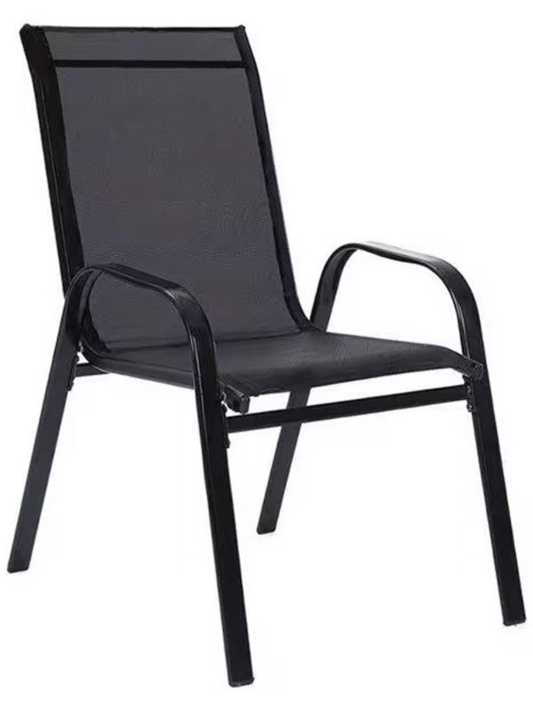 Стул садовый, черный, 72,5 х 55,5 х 92,5 см, нагрузка до 120 кг