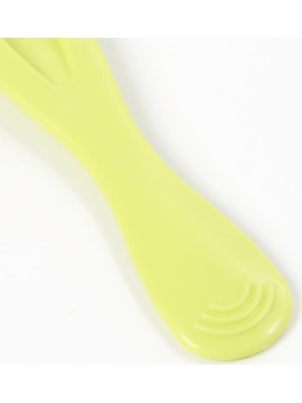 Ложка детская силиконовая для кормления, цвет зеленый