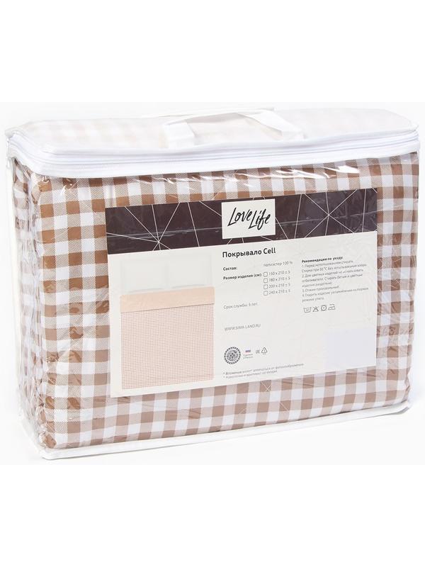 Покрывало LoveLife евро макси Cell 240*210±5см, новосатин, 100%п/э