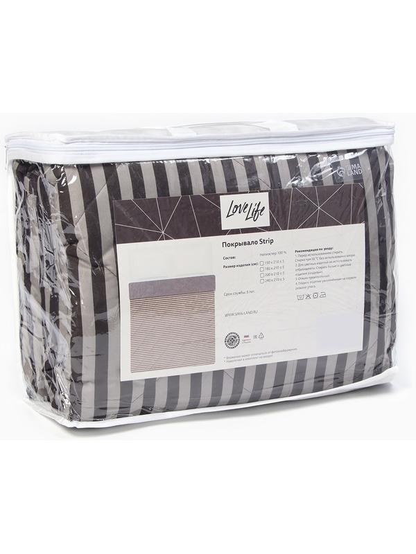 Покрывало LoveLife евро Strip 200*210±5см, новосатин, 100%п/э