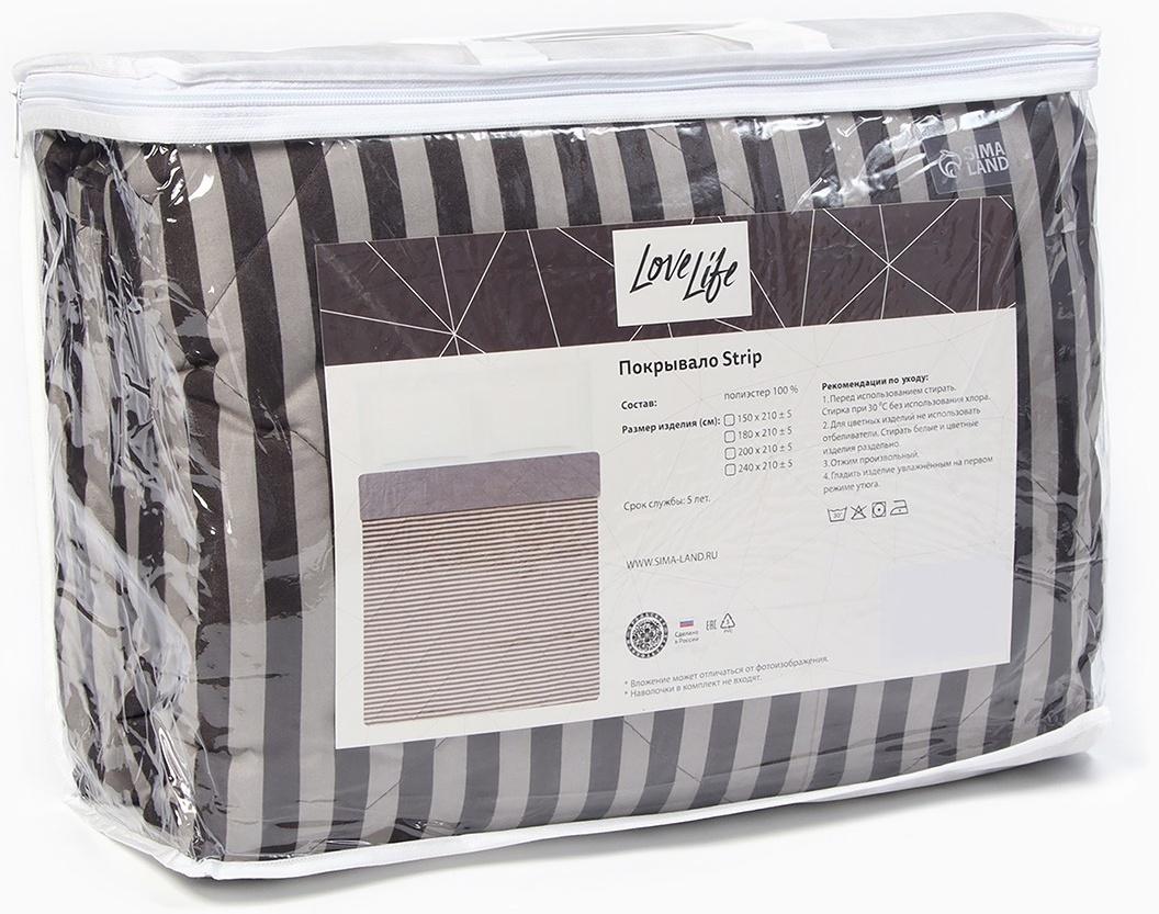 Покрывало LoveLife евро макси Strip 240*210±5см, новосатин, 100%п/э