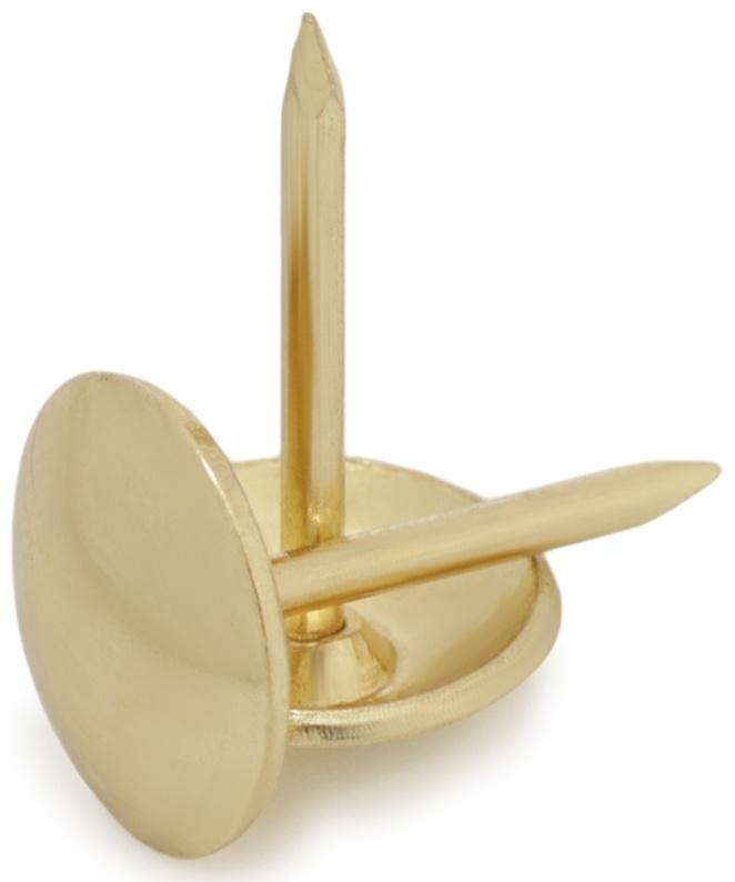 Лента декоративных гвоздей ТУНДРА, длина 1 м, 11×16 мм, золото, 10 шт.