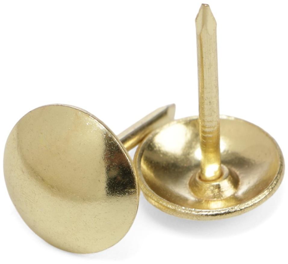 Лента декоративных гвоздей ТУНДРА, длина 1 м, 11×16 мм, золото, 10 шт.