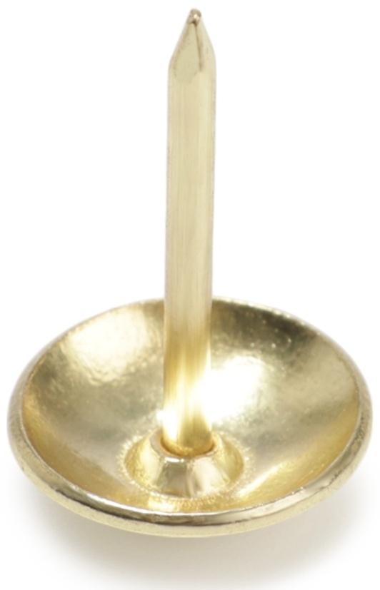 Лента декоративных гвоздей ТУНДРА, длина 1 м, 11×16 мм, золото, 10 шт.