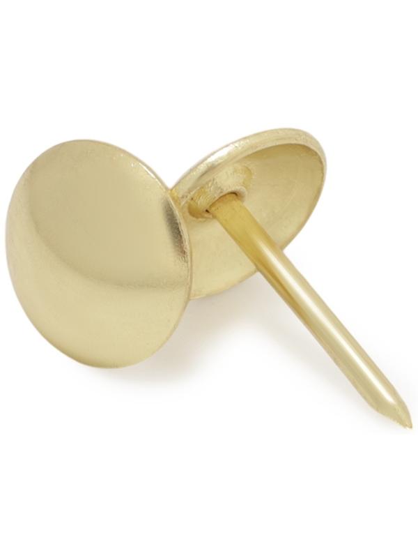 Лента декоративных гвоздей ТУНДРА, длина 1 м, 11×16 мм, золото, 10 шт.