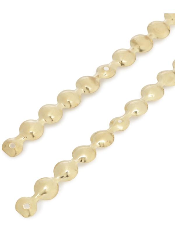 Лента декоративных гвоздей ТУНДРА, длина 1 м, 11×16 мм, золото, 10 шт.