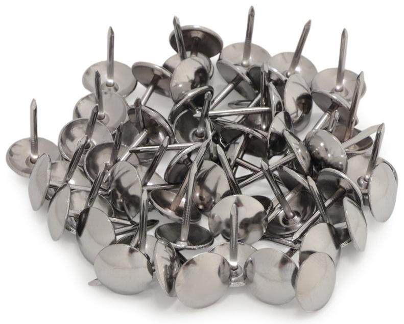 Лента декоративных гвоздей ТУНДРА, длина 1 м, 11×16 мм, хром, 10 шт.