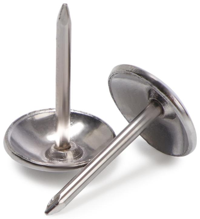 Лента декоративных гвоздей ТУНДРА, длина 1 м, 11×16 мм, хром, 10 шт.