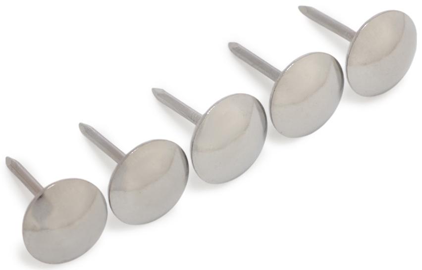 Лента декоративных гвоздей ТУНДРА, длина 1 м, 11×16 мм, хром, 10 шт.