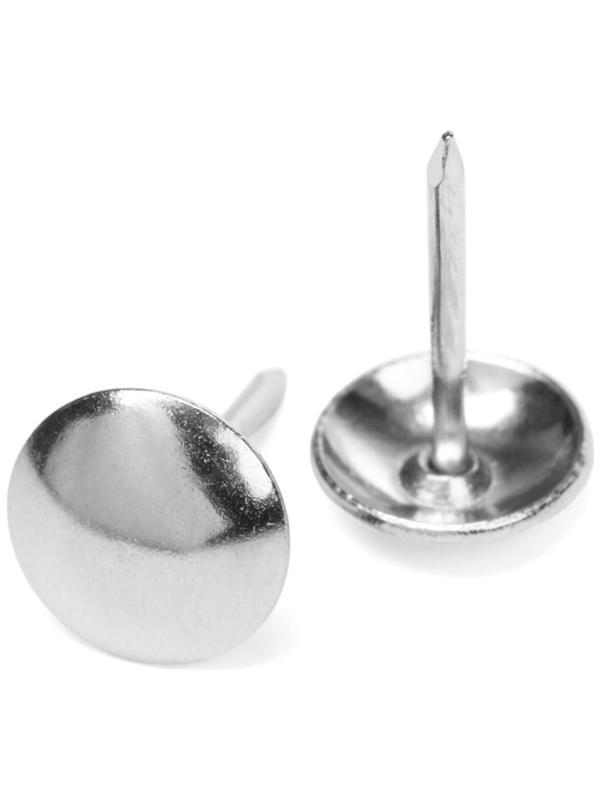 Лента декоративных гвоздей ТУНДРА, длина 1 м, 11×16 мм, хром, 10 шт.