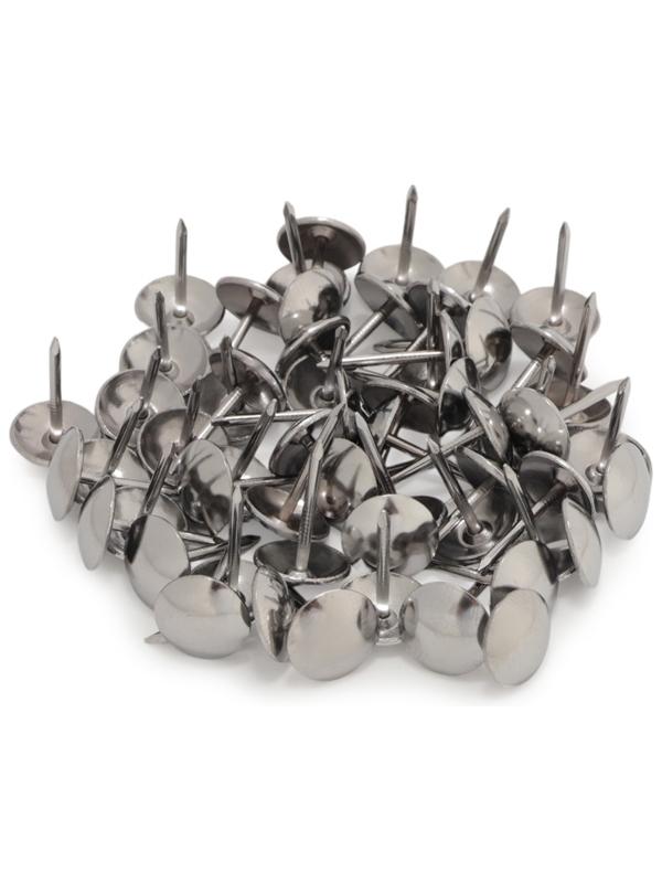 Лента декоративных гвоздей ТУНДРА, длина 1 м, 11×16 мм, хром, 10 шт.
