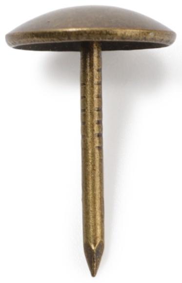 Лента декоративных гвоздей ТУНДРА, длина 1 м, 11×16 мм, бронза, 10 шт.