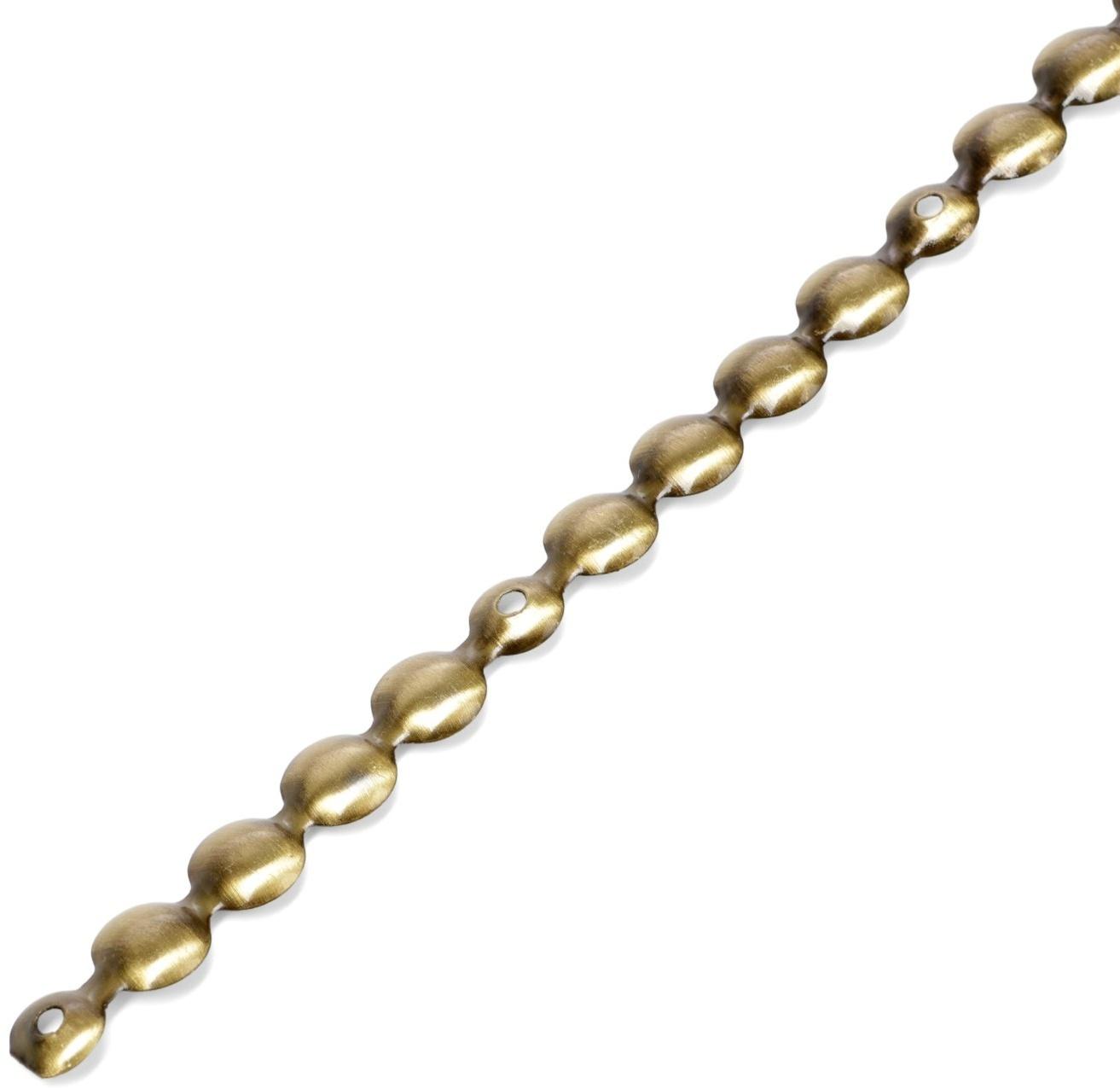 Лента декоративных гвоздей ТУНДРА, длина 1 м, 11×16 мм, бронза, 10 шт.