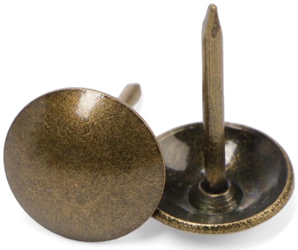 Лента декоративных гвоздей ТУНДРА, длина 1 м, 11×16 мм, бронза, 10 шт.