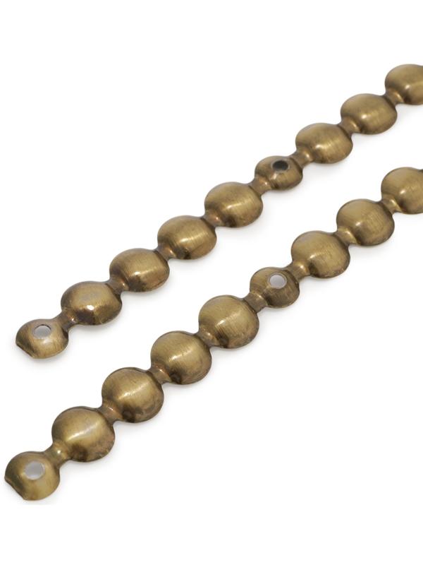 Лента декоративных гвоздей ТУНДРА, длина 1 м, 11×16 мм, бронза, 10 шт.