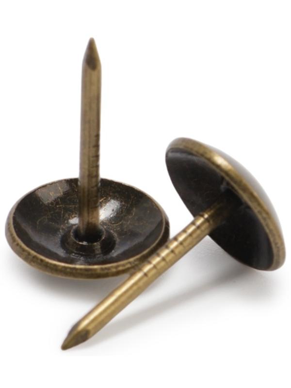 Лента декоративных гвоздей ТУНДРА, длина 1 м, 11×16 мм, бронза, 10 шт.