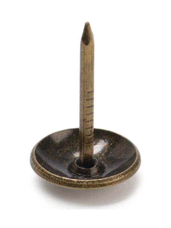 Лента декоративных гвоздей ТУНДРА, длина 1 м, 11×16 мм, бронза, 10 шт.