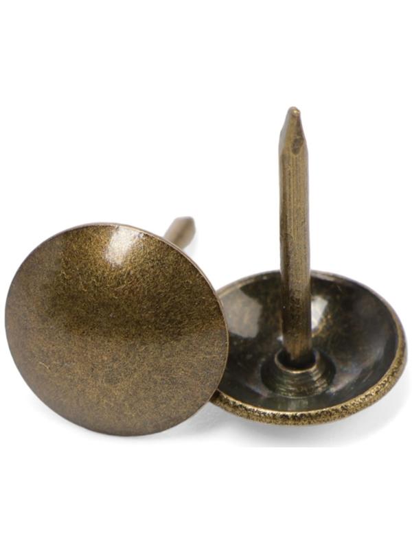 Лента декоративных гвоздей ТУНДРА, длина 1 м, 11×16 мм, бронза, 10 шт.