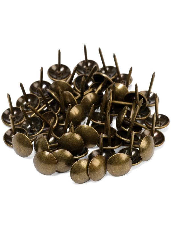 Лента декоративных гвоздей ТУНДРА, длина 1 м, 11×16 мм, бронза, 10 шт.