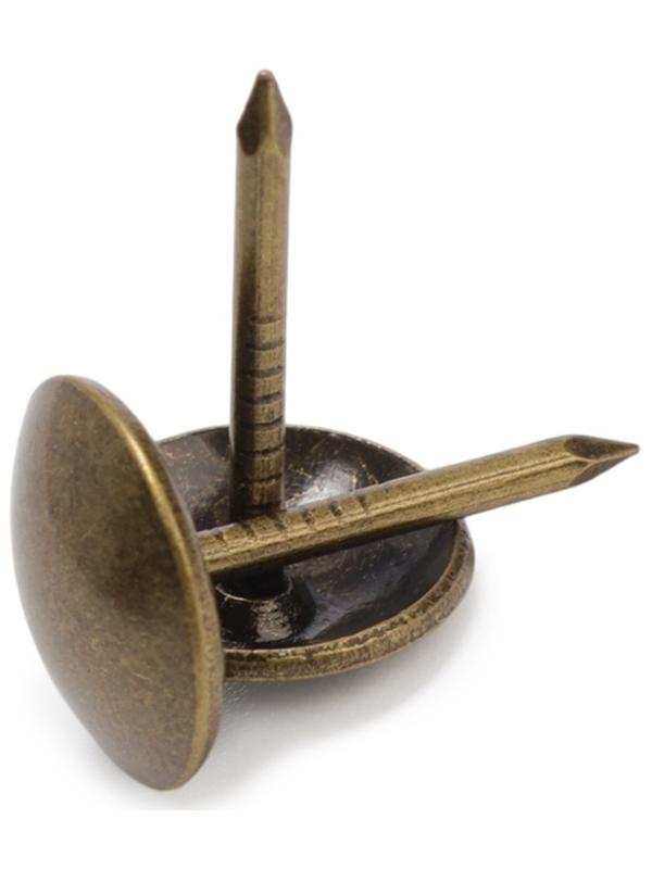 Лента декоративных гвоздей ТУНДРА, длина 1 м, 11×16 мм, бронза, 10 шт.