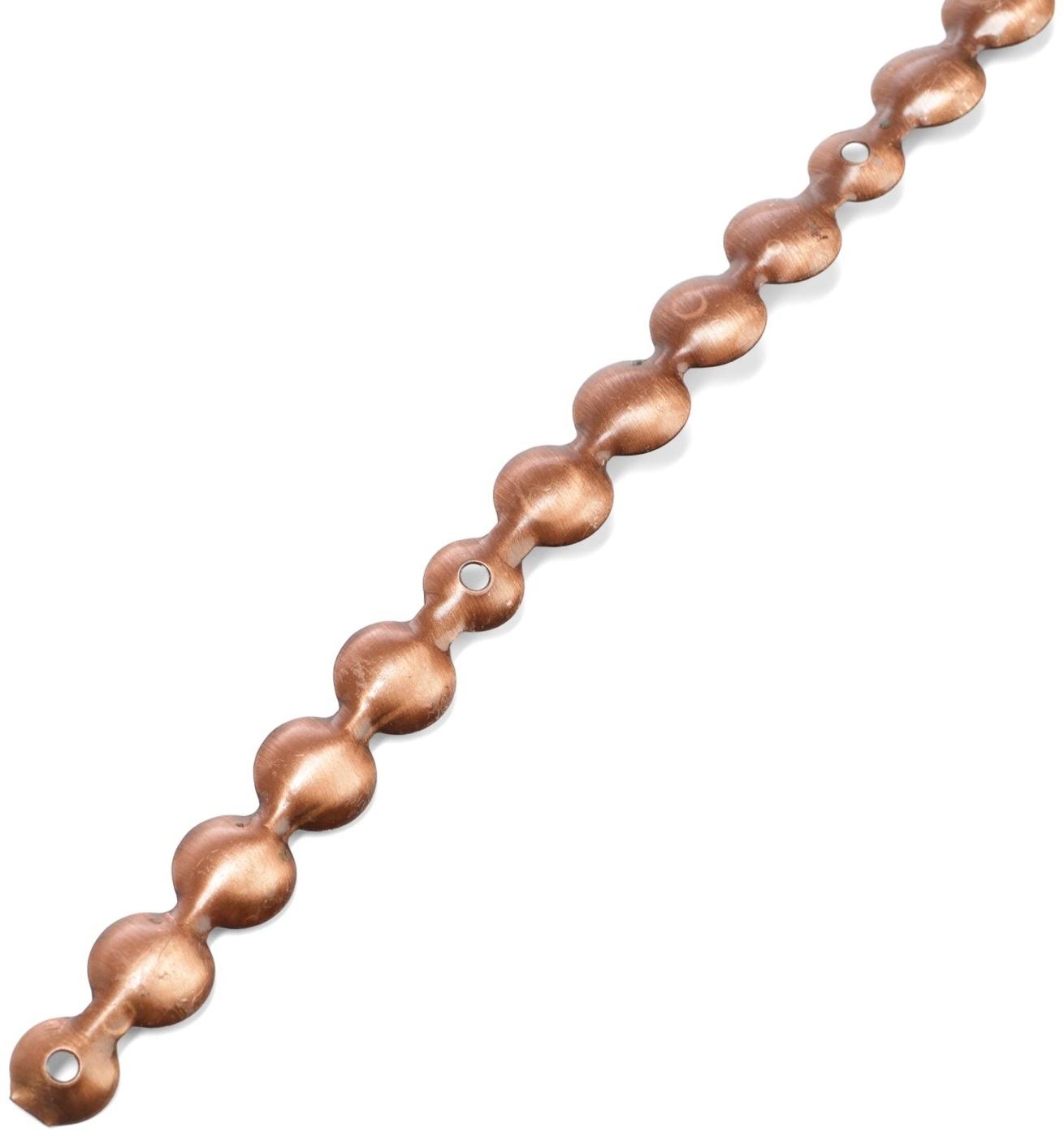 Лента декоративных гвоздей ТУНДРА, длина 1 м, 11×16 мм, медь, 10 шт.