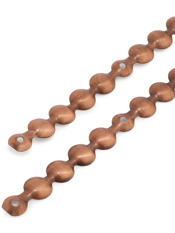 Лента декоративных гвоздей ТУНДРА, длина 1 м, 11×16 мм, медь, 10 шт.