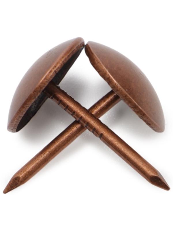 Лента декоративных гвоздей ТУНДРА, длина 1 м, 11×16 мм, медь, 10 шт.