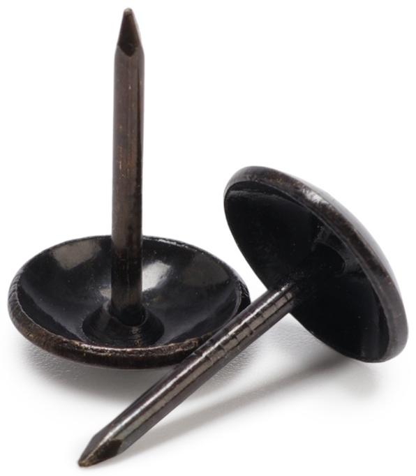 Лента декоративных гвоздей ТУНДРА, длина 1 м, 11×16 мм, античная бронза, 10 шт.