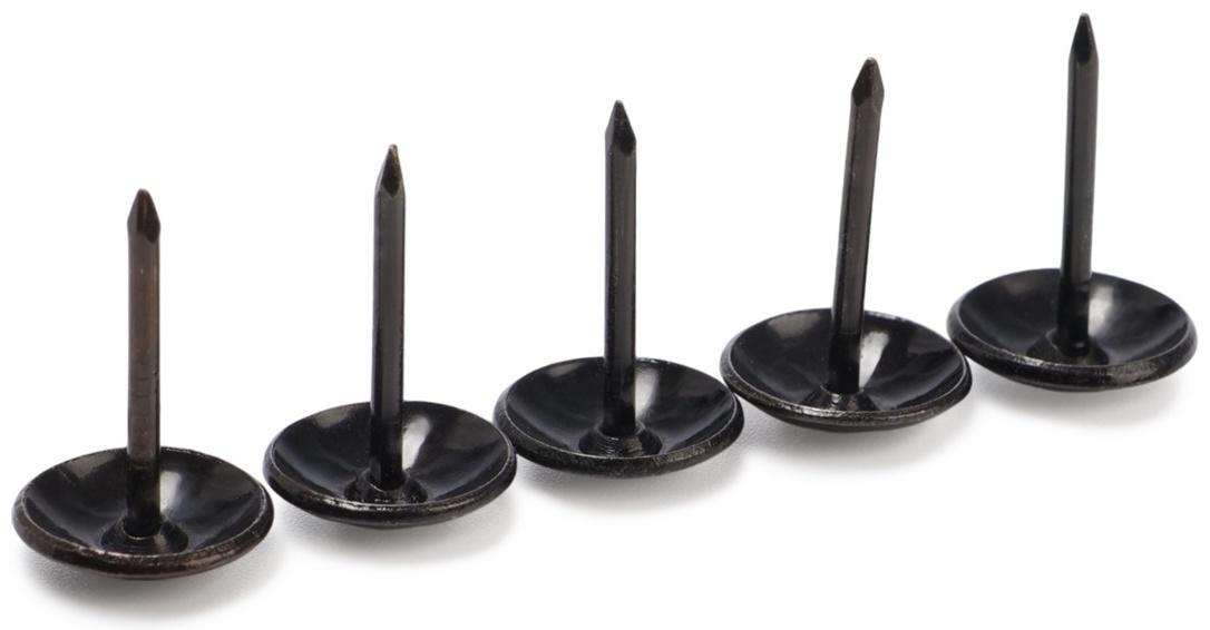 Лента декоративных гвоздей ТУНДРА, длина 1 м, 11×16 мм, античная бронза, 10 шт.