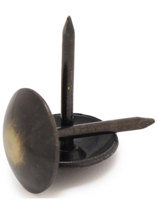 Лента декоративных гвоздей ТУНДРА, длина 1 м, 11×16 мм, античная бронза, 10 шт.