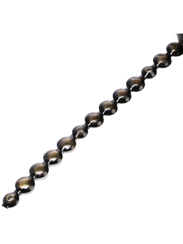 Лента декоративных гвоздей ТУНДРА, длина 1 м, 11×16 мм, античная бронза, 10 шт.