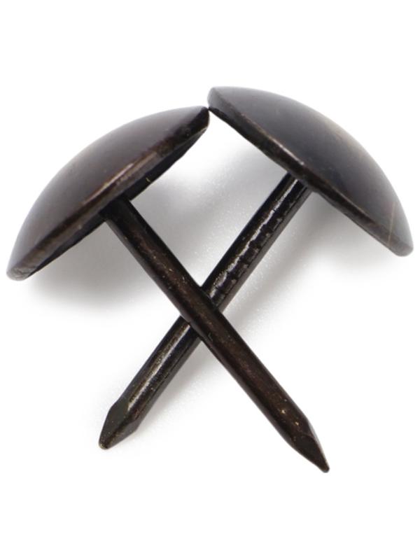 Лента декоративных гвоздей ТУНДРА, длина 1 м, 11×16 мм, античная бронза, 10 шт.