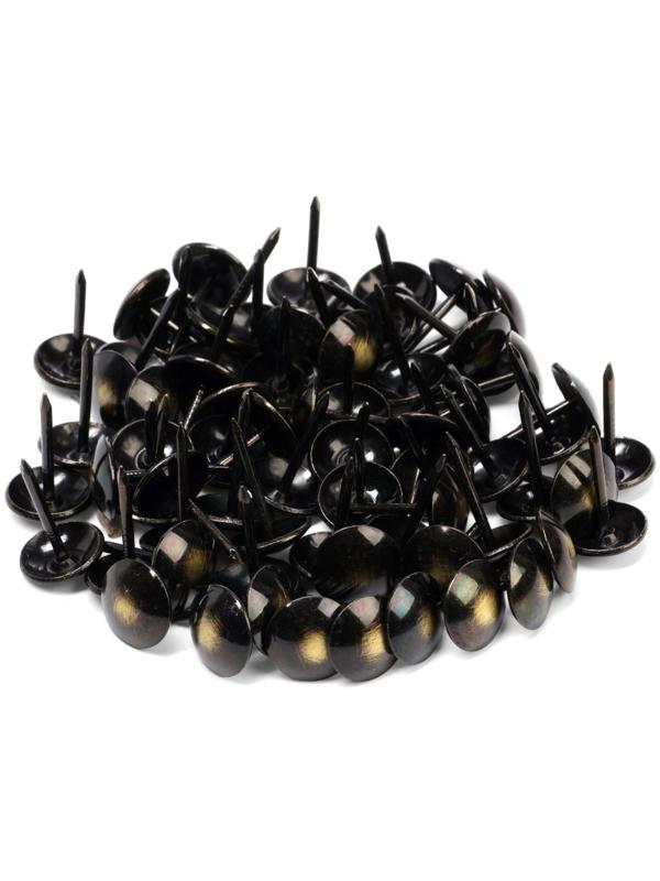 Лента декоративных гвоздей ТУНДРА, длина 1 м, 11×16 мм, античная бронза, 10 шт.