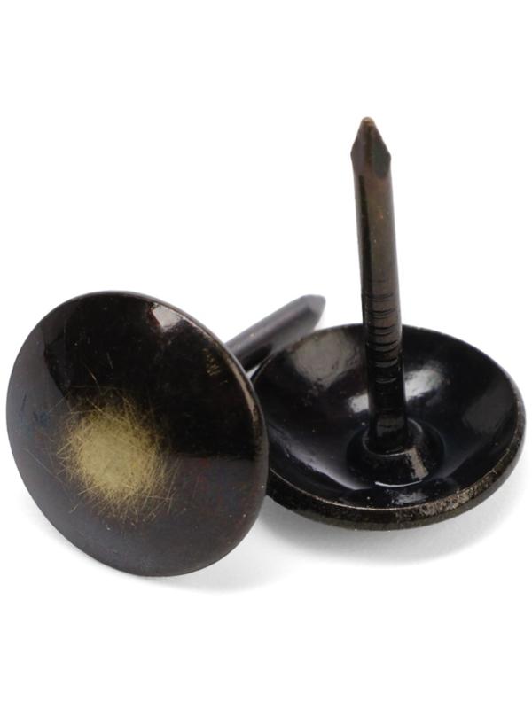 Лента декоративных гвоздей ТУНДРА, длина 1 м, 11×16 мм, античная бронза, 10 шт.