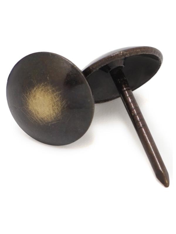 Лента декоративных гвоздей ТУНДРА, длина 1 м, 11×16 мм, античная бронза, 10 шт.