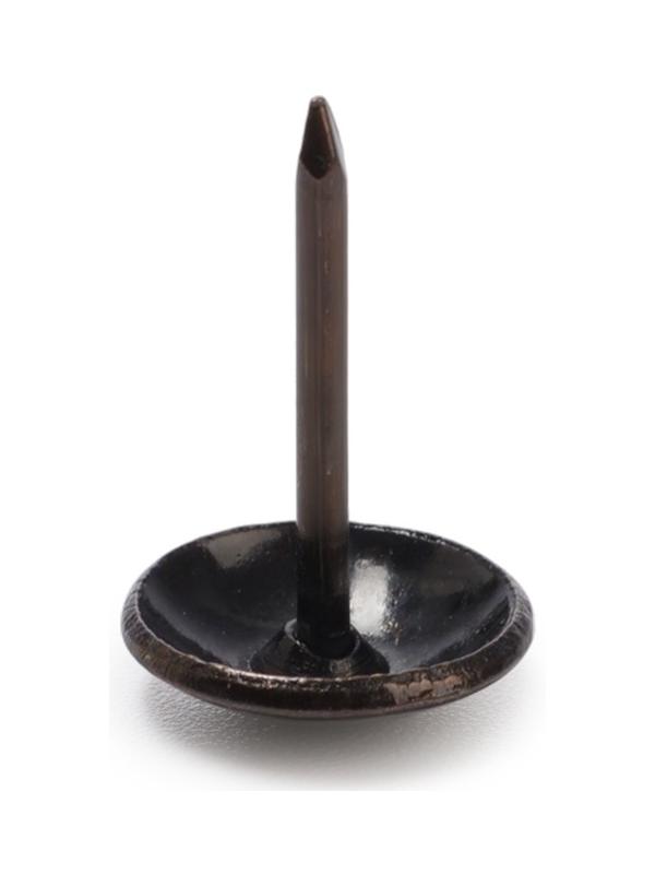 Лента декоративных гвоздей ТУНДРА, длина 1 м, 11×16 мм, античная бронза, 10 шт.