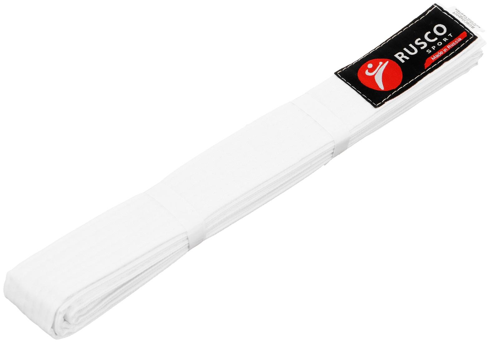 Пояс для карате RuscoSport, длина 2,6 м, цвет белый