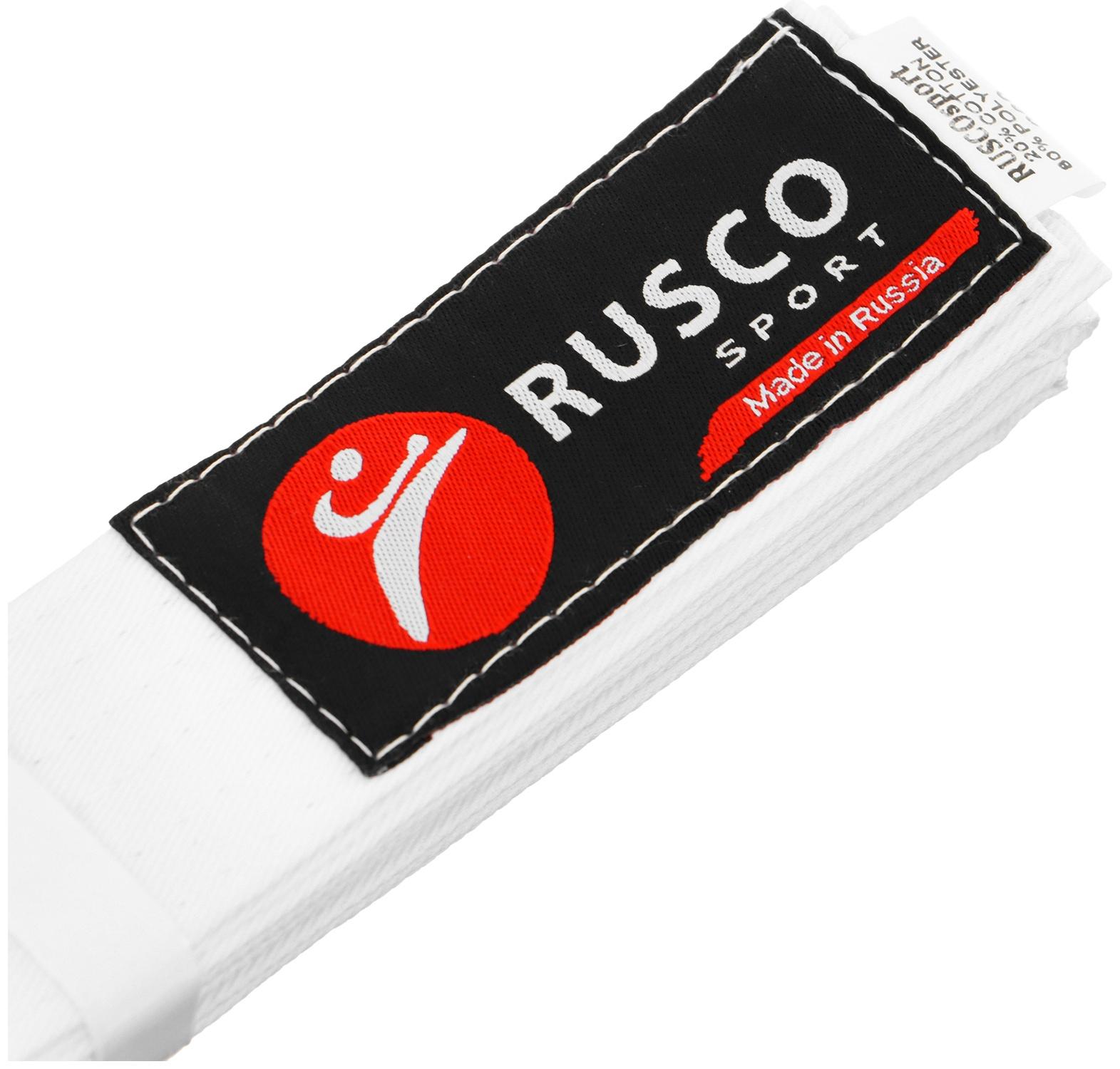 Пояс для карате RuscoSport, длина 2,6 м, цвет белый