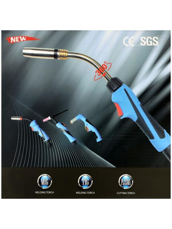 Горелка WELDESTAR=15, MIG/MAG, 180 A, d=0.6-1 мм, ПВ 60%, 3 м, воздушное охлаждение