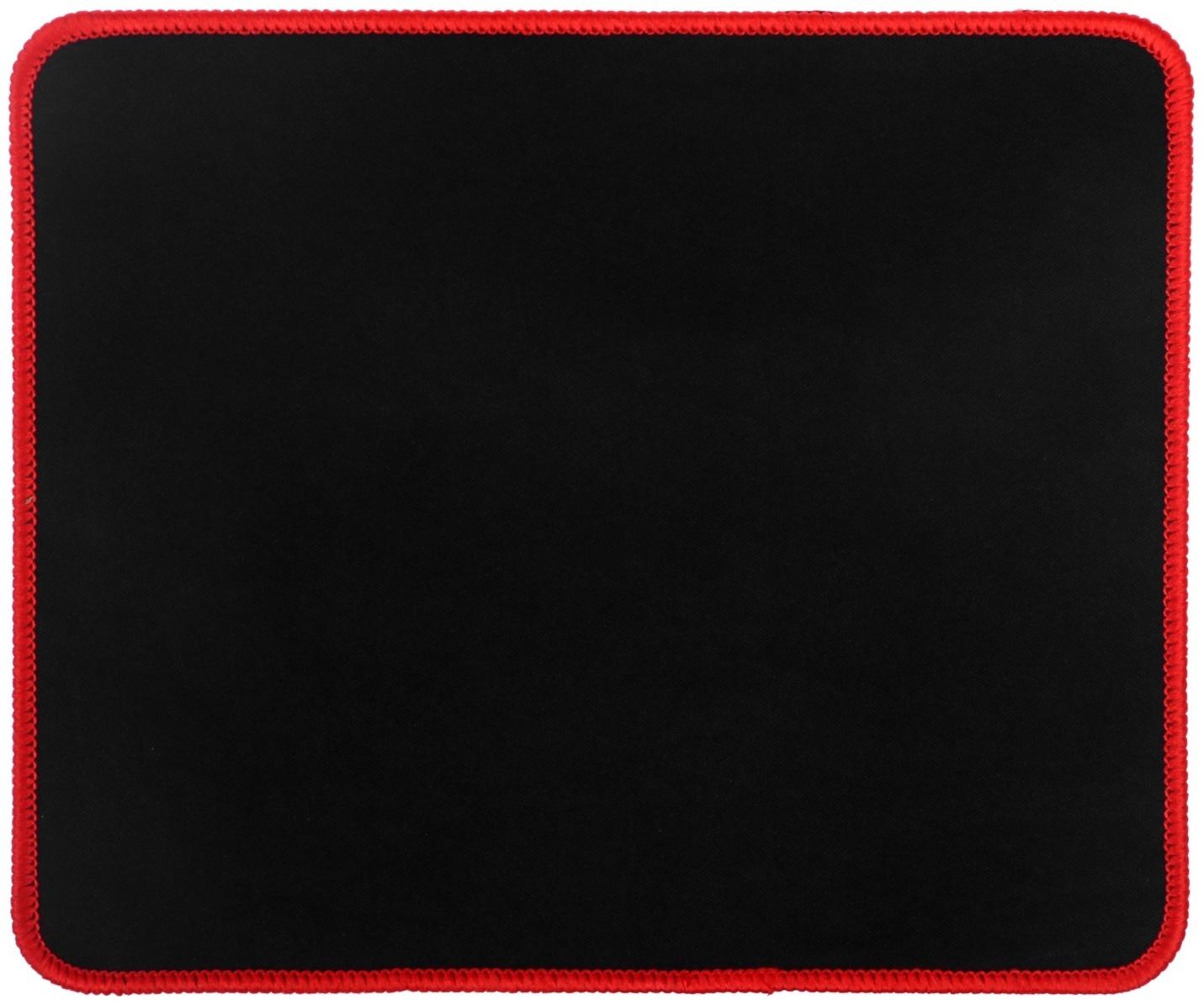 Коврик для мыши, игровой, 25×21×0.15 см, оверлок, чёрно-красный